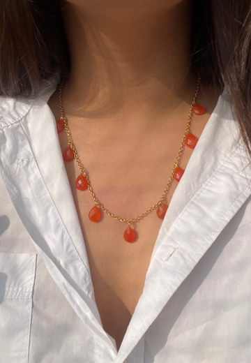 Carnelian Pendant | gemstone necklace | crystal necklace