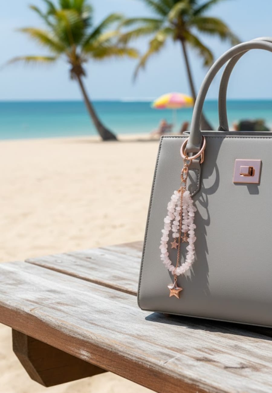 Rose quartz star key Ring – Jewels zalak