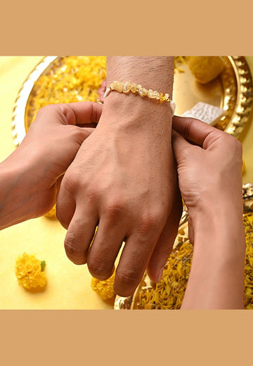 Money Attraction Citrine Crystal Rakhi