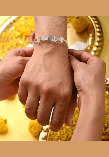 "Flourite crystal Bhaiya Rakhi for Raksha Bandhan 2025