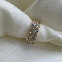 Tennis Blue topaz Ring