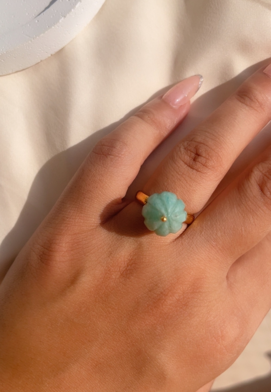 Amazonite melon Ring