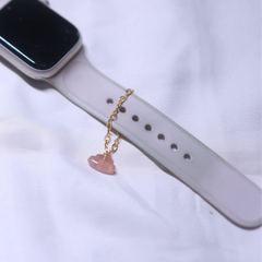 Cloud peach moonstone charm