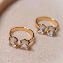 Green Amethyst Cuddle Ring