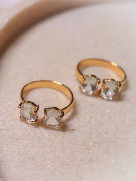 Green Amethyst Cuddle Ring
