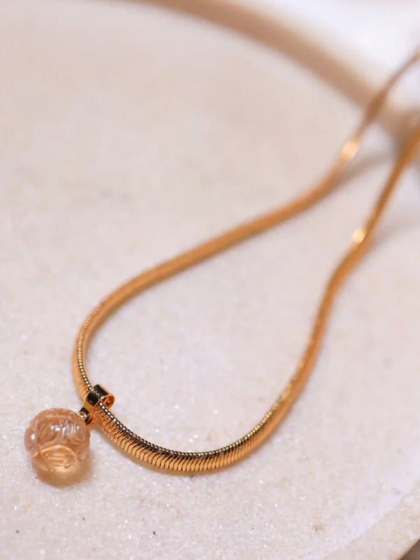 Citrine Carving stone Pendant