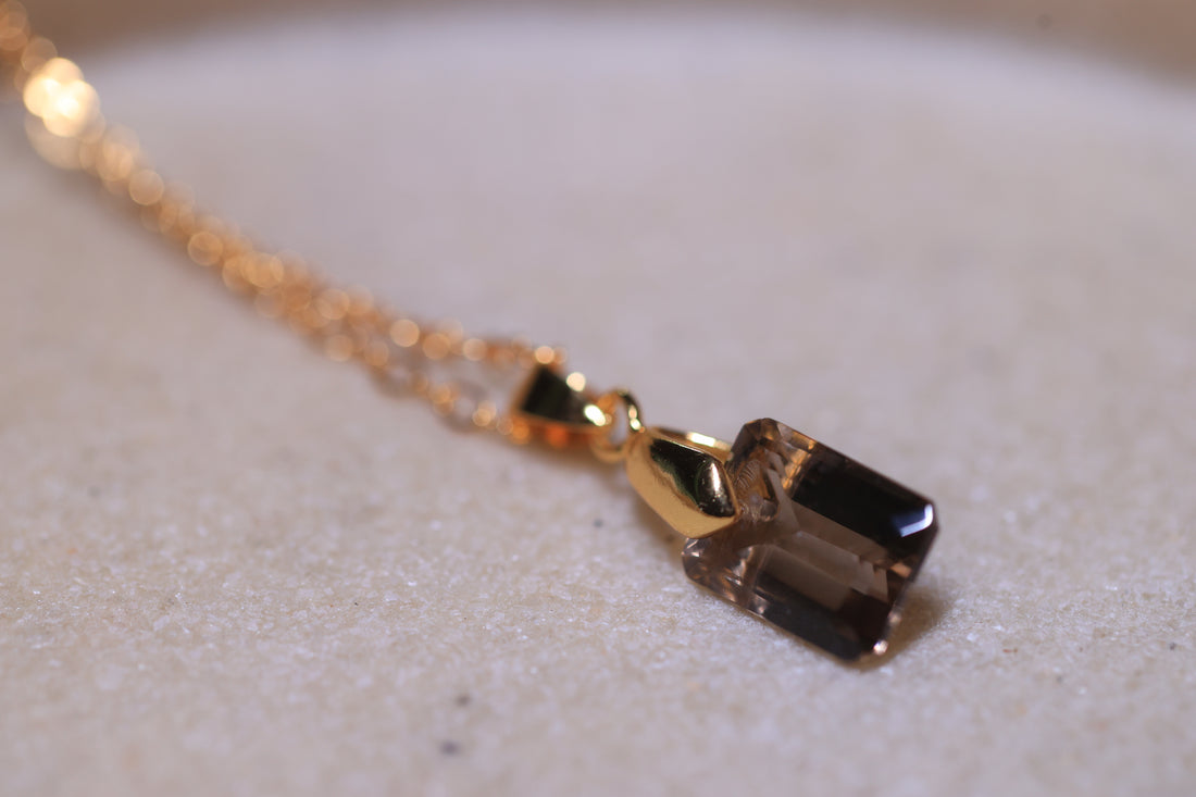 Box Smoky Quartz pendant