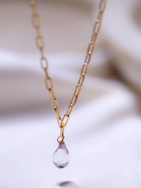 Amethyst Pendant water  Drop