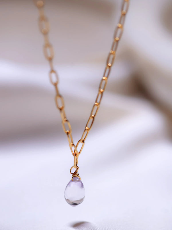 Amethyst Pendant water  Drop