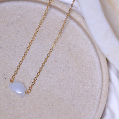 Moonstone pendant cloud in 18ct gold plated on Brass and sterling silver .this crystal stone helps in good sleep and curing depression