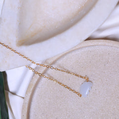 Moonstone pendant cloud in 18ct gold plated on Brass and sterling silver .this crystal stone helps in good sleep and curing depression