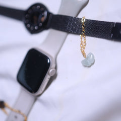 Aquamarine Butterfly Charm