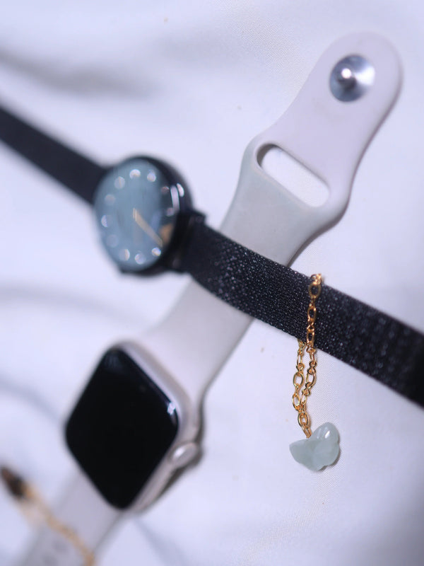 Aquamarine Butterfly Charm