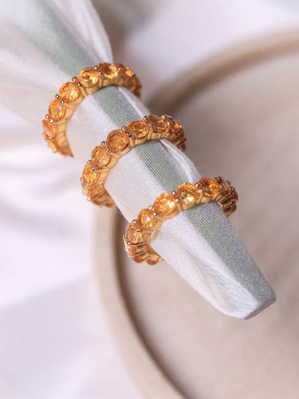 Citrine crystal ring |18ct gold plating | crystal jewellery 