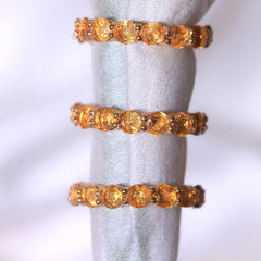 Citrine crystal ring |18ct gold plating | crystal jewellery 