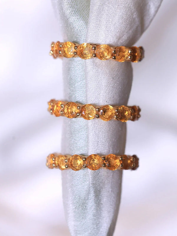 Citrine crystal ring |18ct gold plating | crystal jewellery 