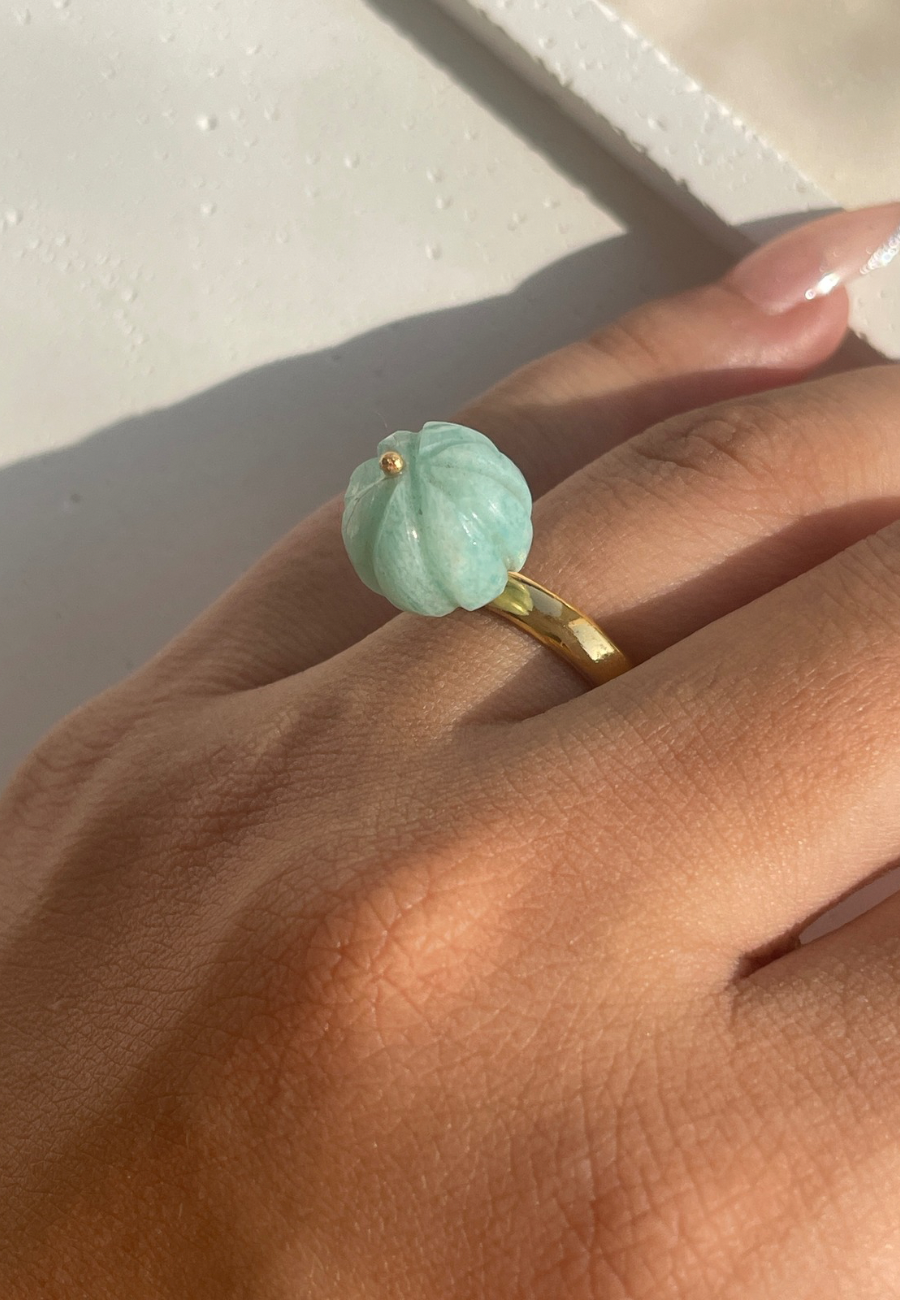 Amazonite melon Ring