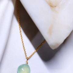 Lemon quartz heart pendant