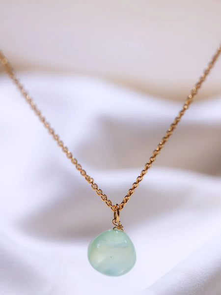 Lemon quartz heart pendant