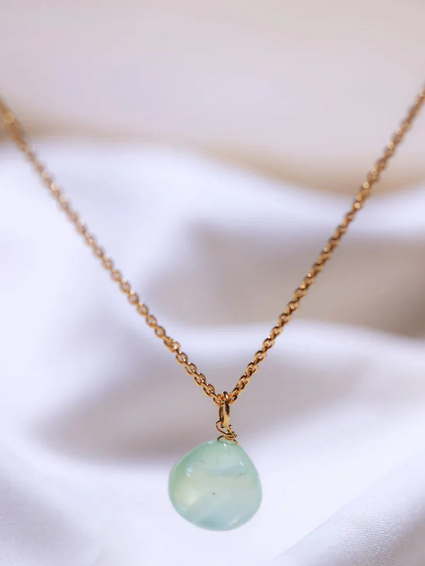 Lemon quartz heart pendant