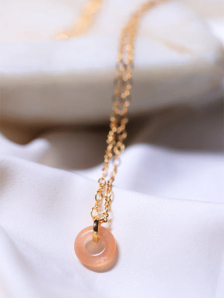 Donnet peach Moonstone Pendant