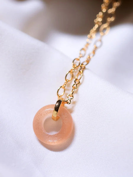 Donnet peach Moonstone Pendant