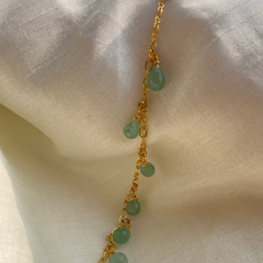 Green aventurine  charm bracelet