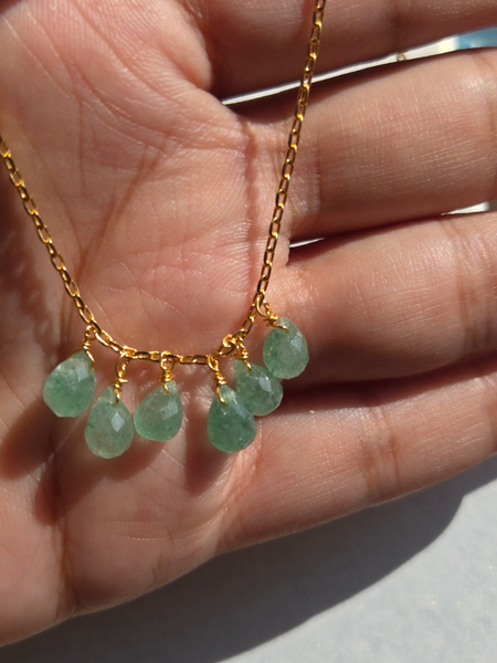 Green aventurine stone pendant