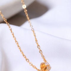 Citrine crystal pendant |18ct gold plating | crystal jewellery 