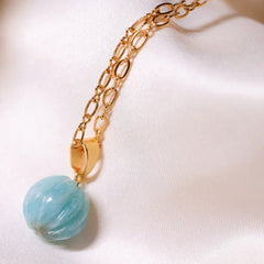 Amazonite Melon crystal pendant