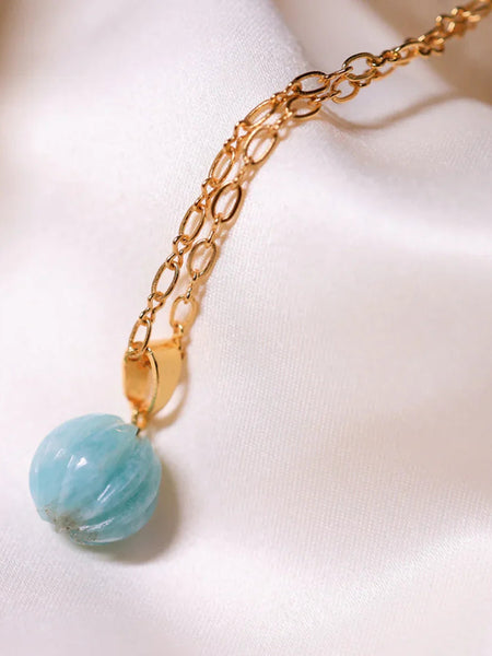 Amazonite Melon crystal pendant