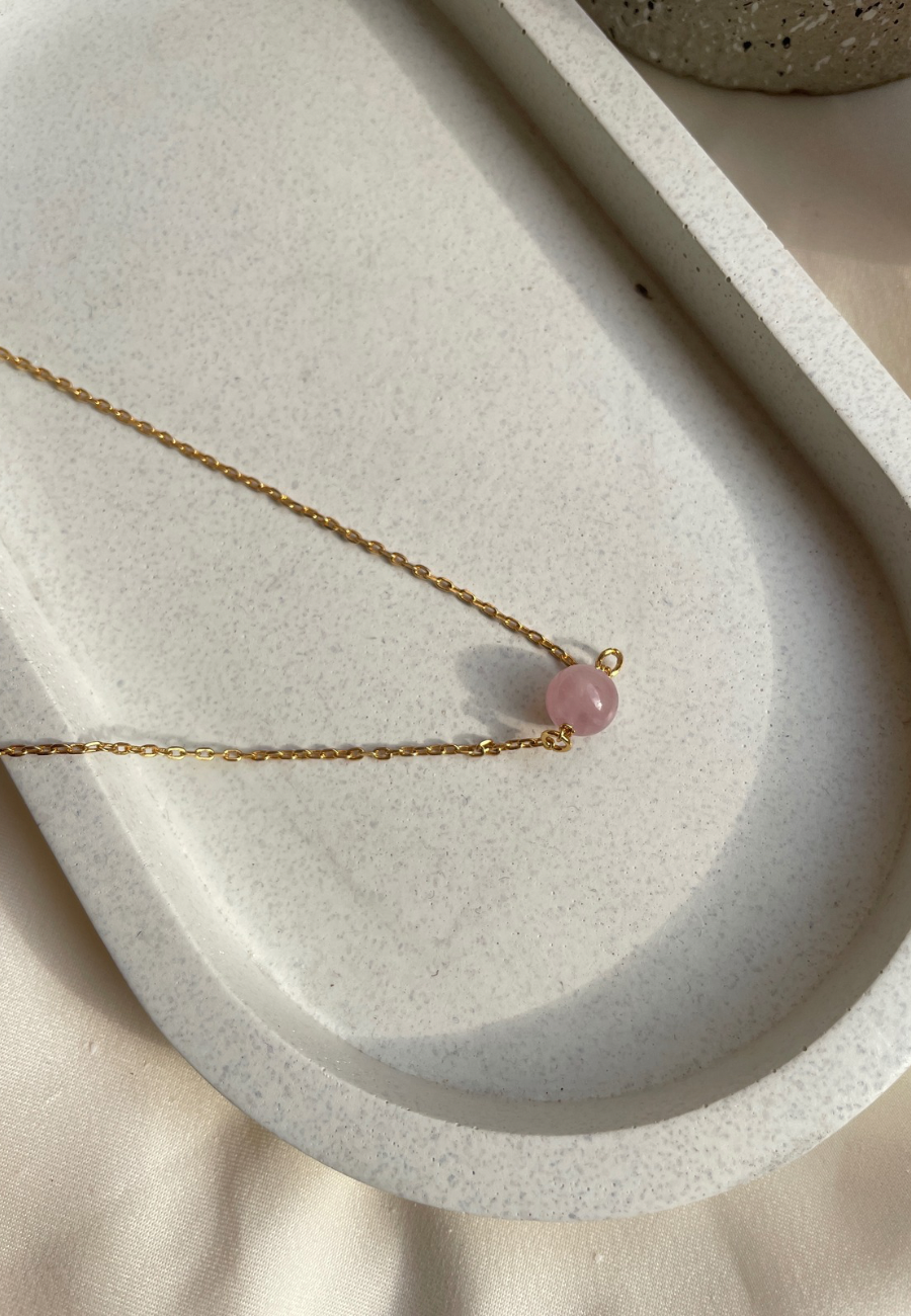 Rose quartz Stone necklace