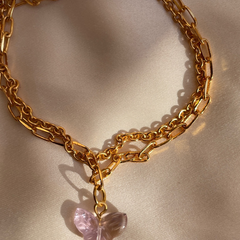 Butterfly Charm double layered Tanzanite   Bracelet