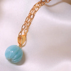 Amazonite Melon crystal pendant