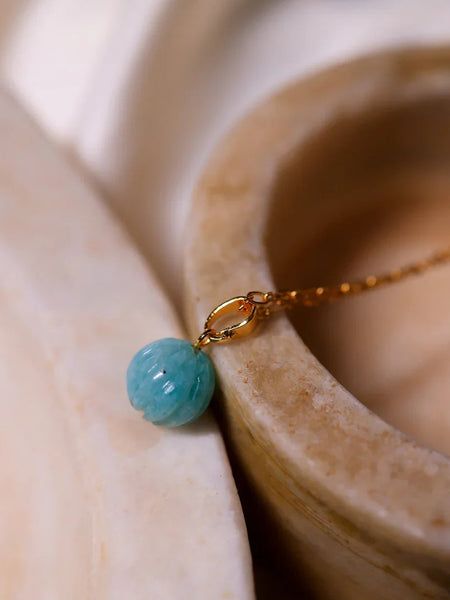 Amazonite Melon crystal pendant