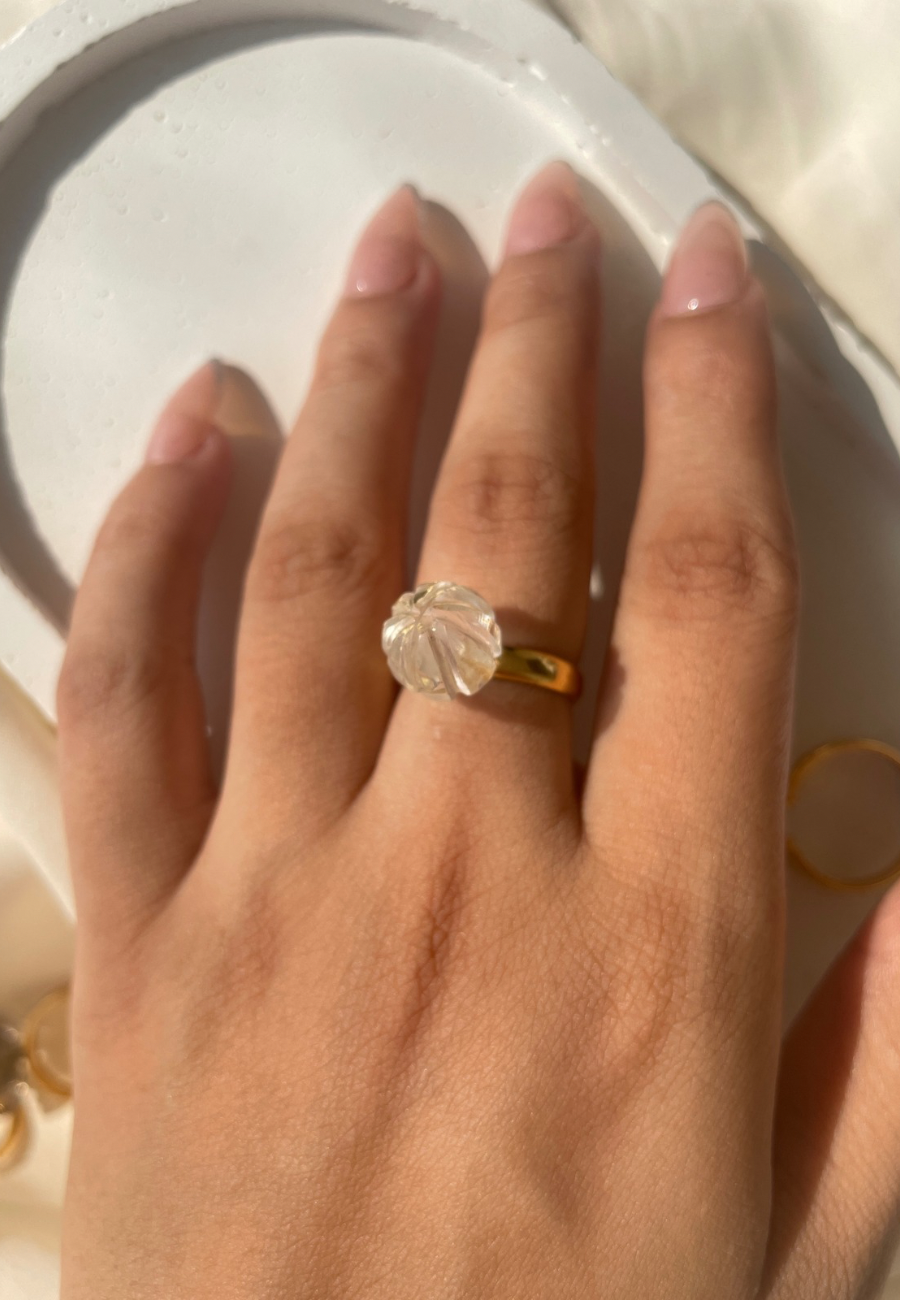 Clear quartz melon ring