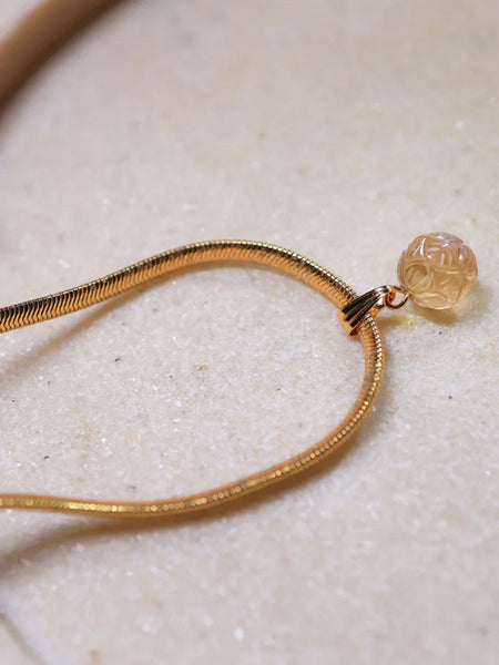 Citrine Carving stone Pendant