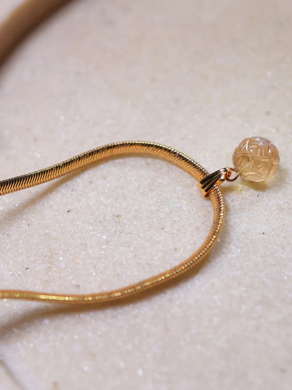 Citrine Carving stone Pendant