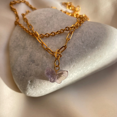 Butterfly Charm double layered Tanzanite   Bracelet