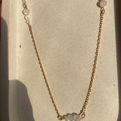 Moonstone Chain | moonstone pendant |18k gold plated