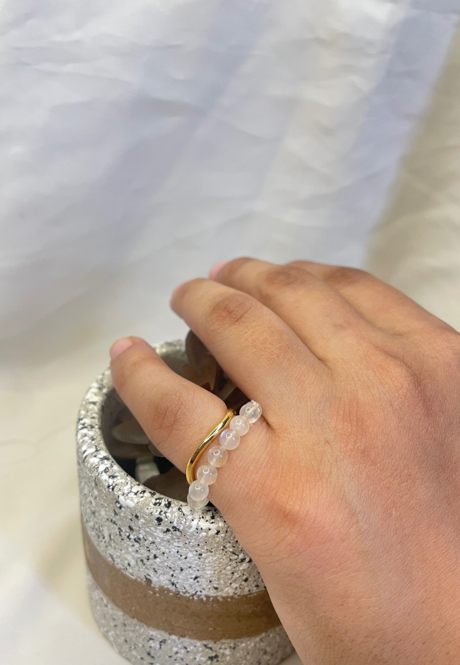 Beads Moonstone Ring