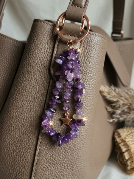 Amethyst Star key Ring
