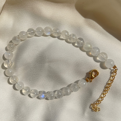 moonstone Beaded  Bracelet | moonstone in 18k gold plated