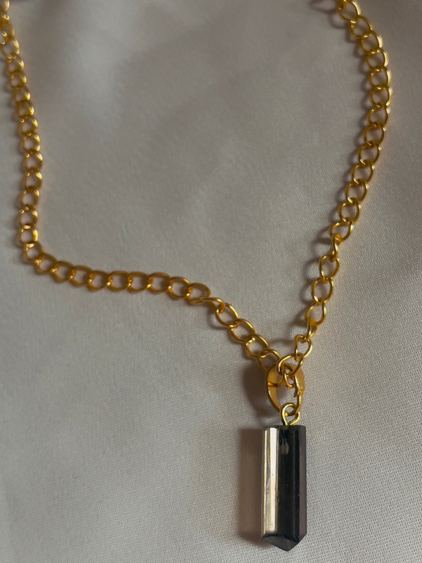 Smoky quartz Pendant -Pencil