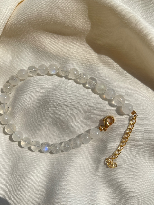 moonstone Beaded  Bracelet | moonstone in 18k gold plated