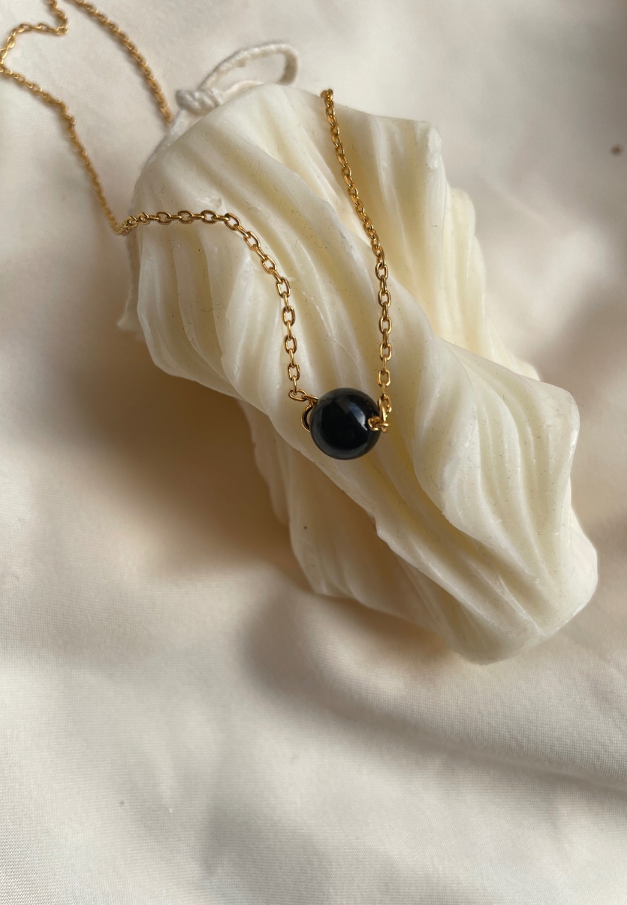 Black onyx stone pendant | stone of negative removal