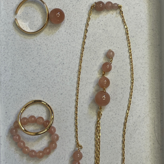 bead-Carnelian Ring