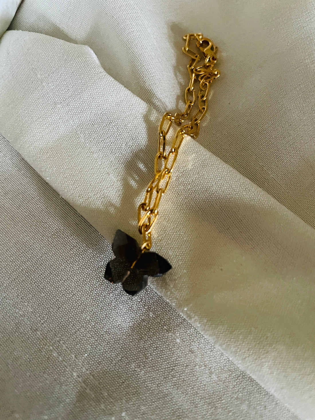 Butterfly Smoky Quartz bracelet