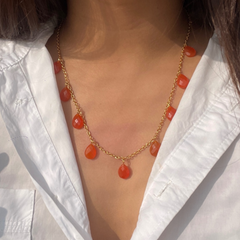Carnelian Pendant | gemstone necklace | crystal necklace