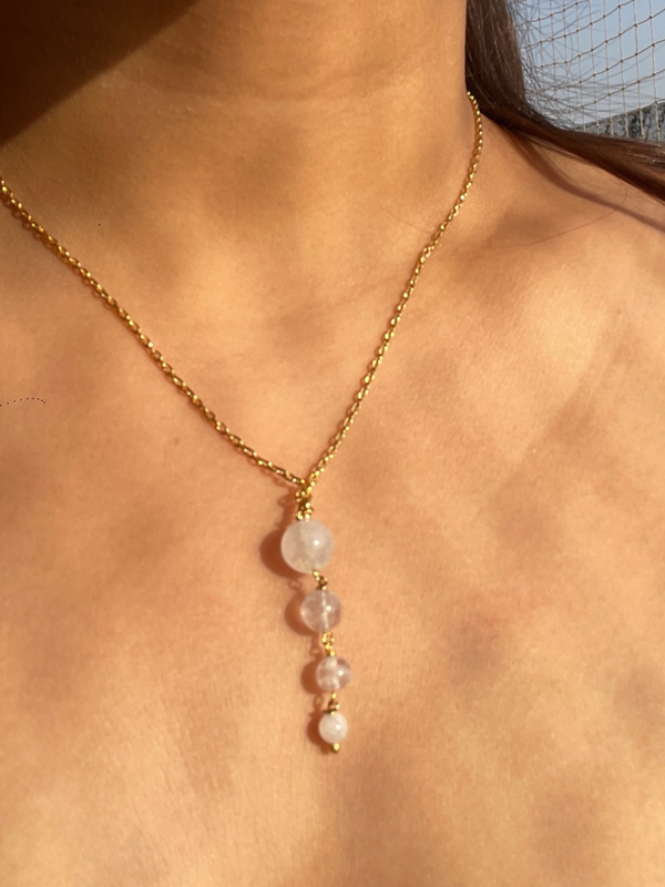Caterpillar Moonstone pendant | healing pendant